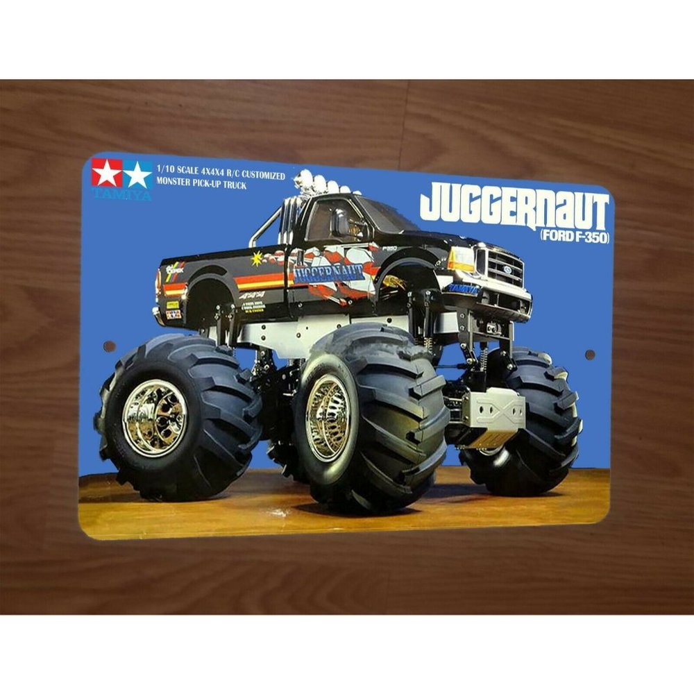 Ford F-350 Juggernaut RC Remote Control Monster Pick-Up Truck 8x12‎ Metal Sign